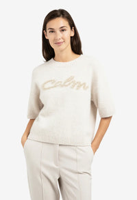 Fluffy Short Sleeve Knit Jumper
