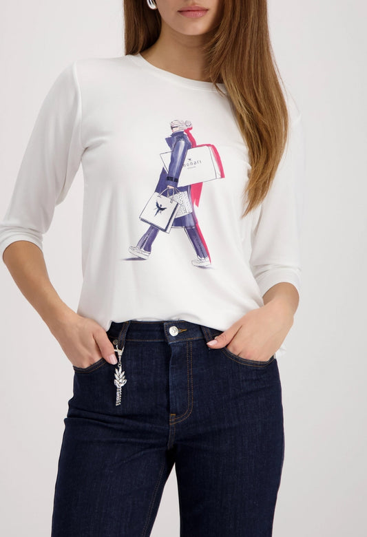 Printed 3/4 Sleeve Top