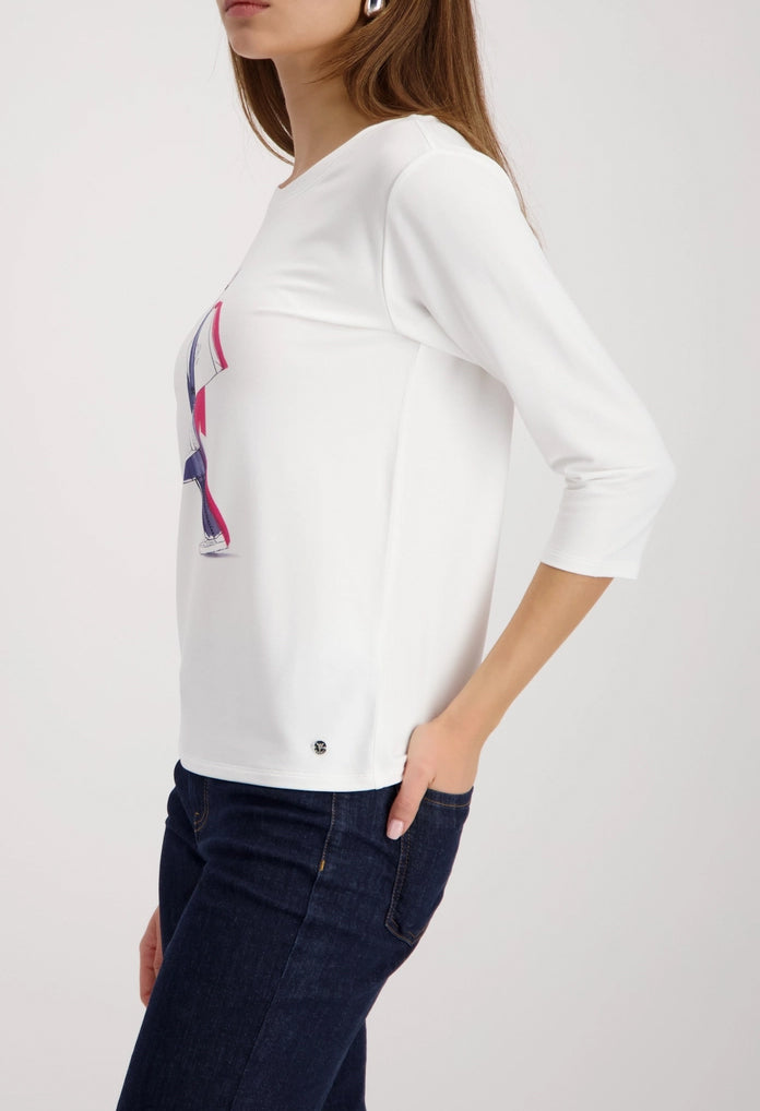 Printed 3/4 Sleeve Top