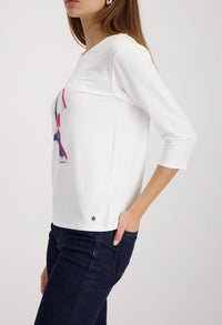 Printed 3/4 Sleeve Top