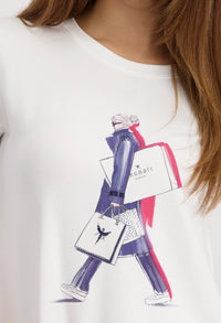 Printed 3/4 Sleeve Top