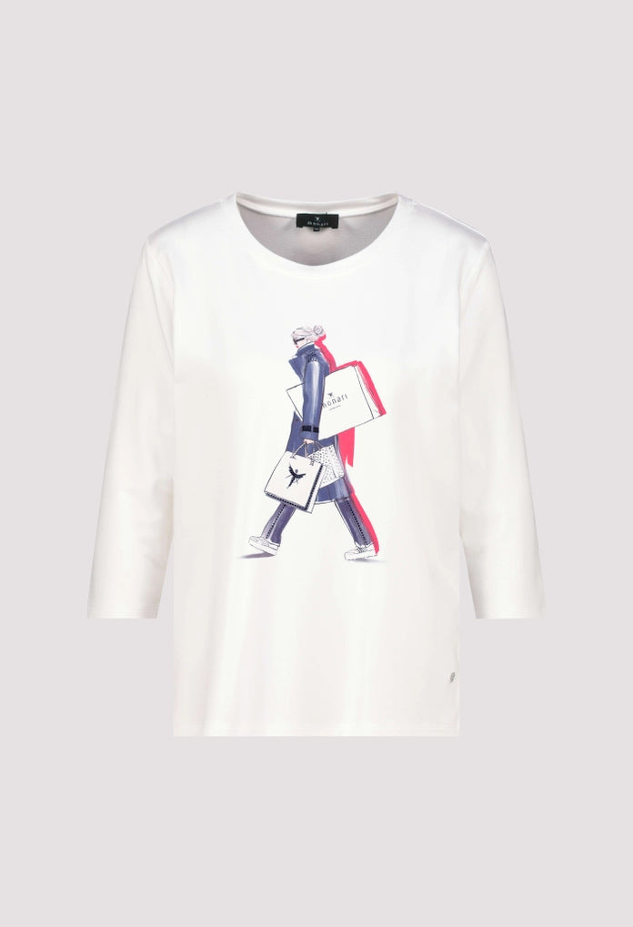 Printed 3/4 Sleeve Top