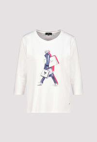 Printed 3/4 Sleeve Top