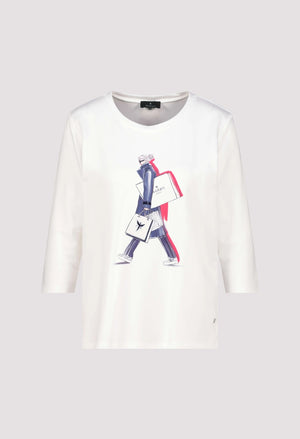 Printed 3/4 Sleeve Top