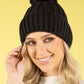 Chunky Knit Pom Pom Beanie