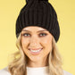 Chunky Knit Pom Pom Beanie