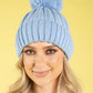 Chunky Knit Pom Pom Beanie