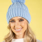 Chunky Knit Pom Pom Beanie