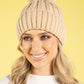 Chunky Knit Pom Pom Beanie