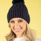 Chunky Knit Pom Pom Beanie