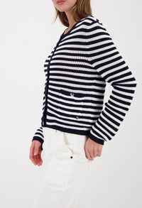 Striped Knit Cardigan