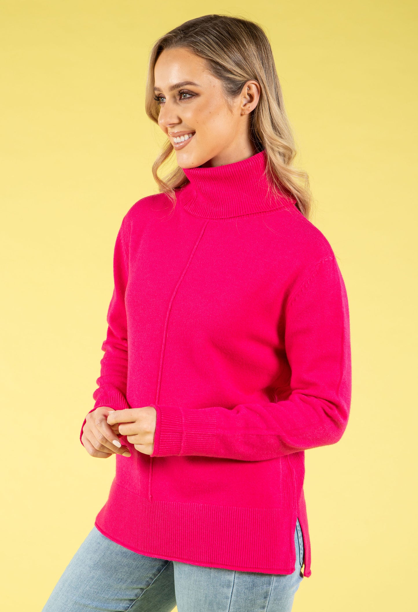 Fine Knit Roll Neck Jumper