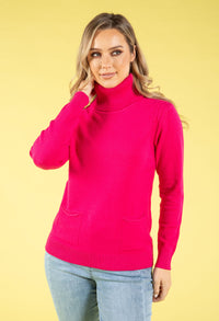 Cable Knit Detail Roll Neck Jumper