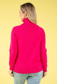 Cable Knit Detail Roll Neck Jumper