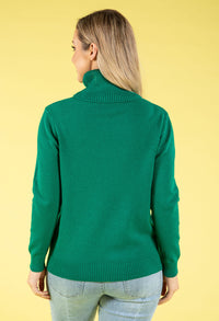 Cable Knit Detail Roll Neck Jumper
