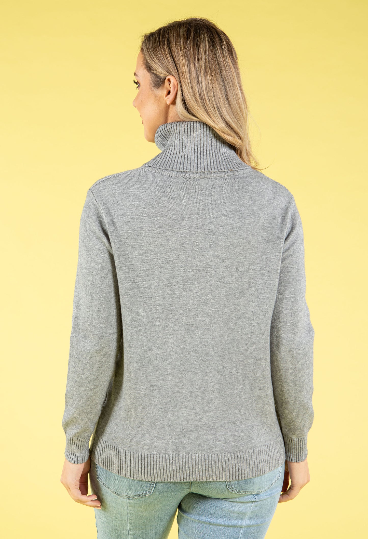 Cable Knit Detail Roll Neck Jumper