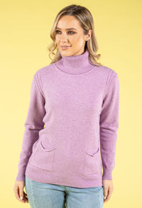 Cable Knit Detail Roll Neck Jumper