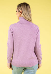 Cable Knit Detail Roll Neck Jumper