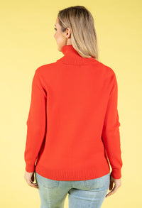 Cable Knit Detail Roll Neck Jumper