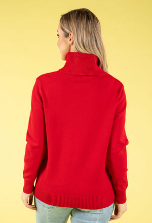 Fine Knit Roll Neck Jumper