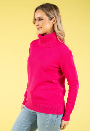 Fine Knit Roll Neck Jumper
