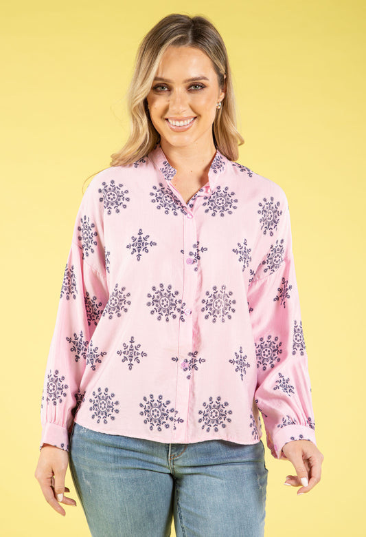 Relaxed Fit Floral Blouse