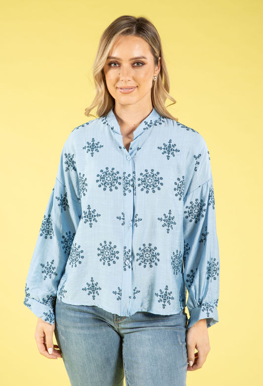 Relaxed Fit Floral Blouse