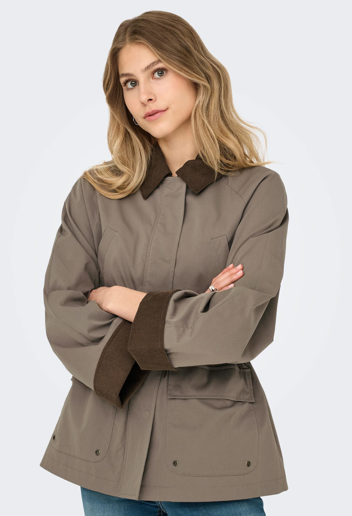 ONLEJA Corduroy Trim Jacket