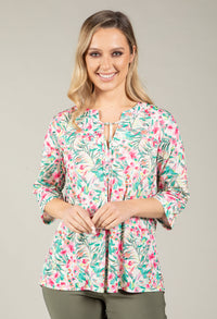Floral Print V-Neck Blouse
