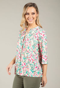 Floral Print V-Neck Blouse