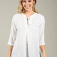 3/4 Sleeve V-Neck Blouse