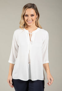 3/4 Sleeve V-Neck Blouse