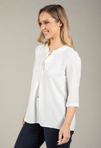 3/4 Sleeve V-Neck Blouse