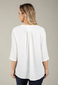 3/4 Sleeve V-Neck Blouse