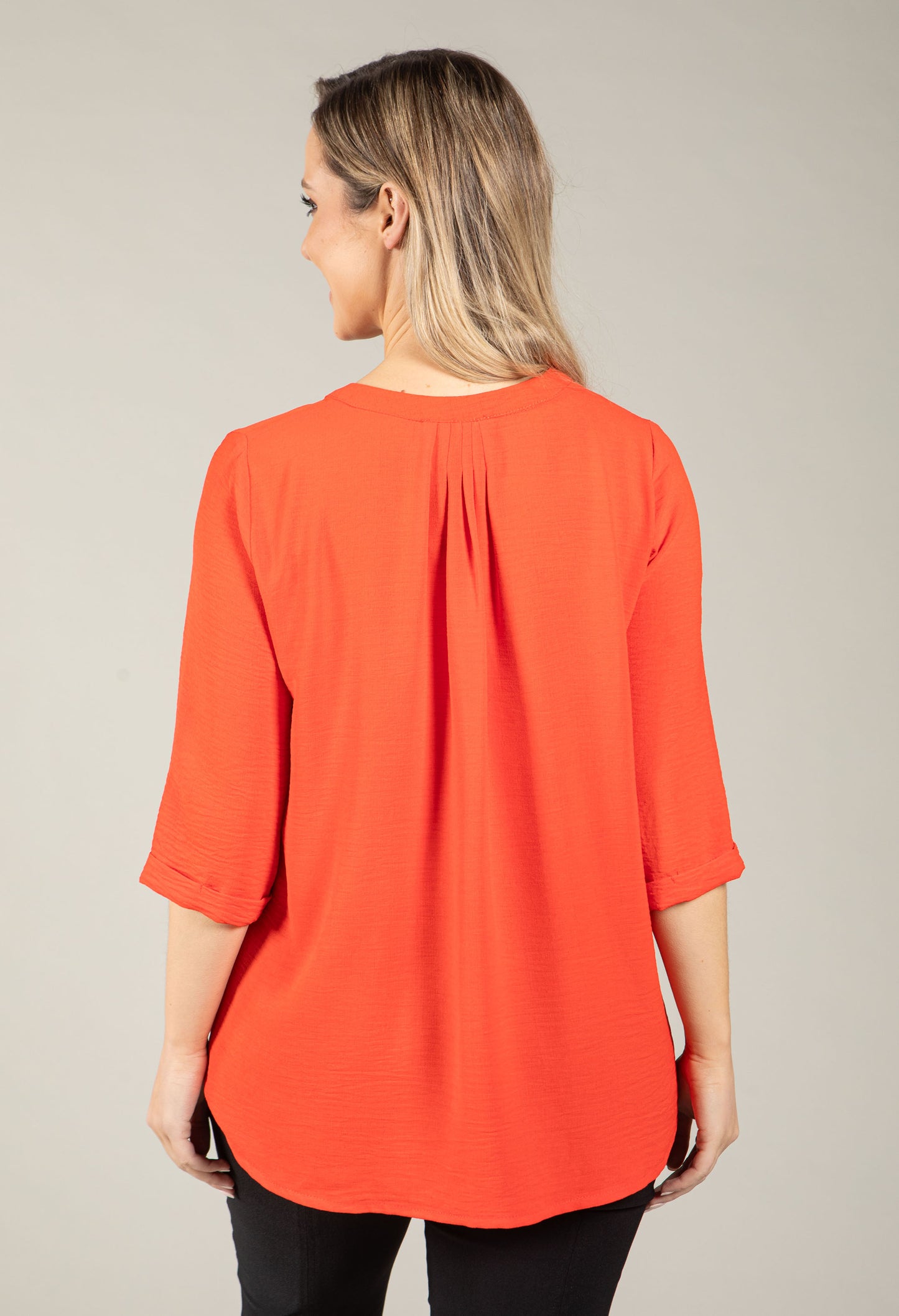 3/4 Sleeve V-Neck Blouse