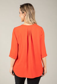 3/4 Sleeve V-Neck Blouse