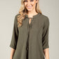 3/4 Sleeve V-Neck Blouse