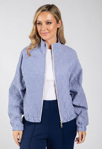 Raye Striped Zip-Up Jacket