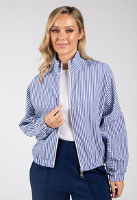 Raye Striped Zip-Up Jacket
