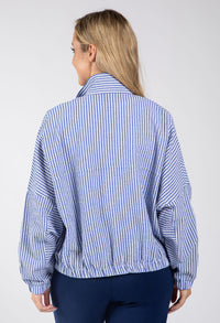 Raye Striped Zip-Up Jacket