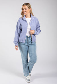 Raye Striped Zip-Up Jacket