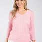 Sol V-Neck Fine Knit Top