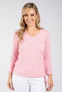 Sol V-Neck Fine Knit Top