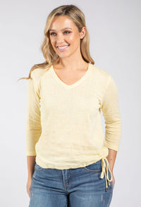 Sol V-Neck Fine Knit Top