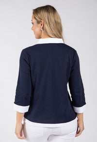 Caroline 2 in 1 Contrast Shirt Top