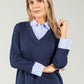 2 in 1 Pinstripe Shirt Top