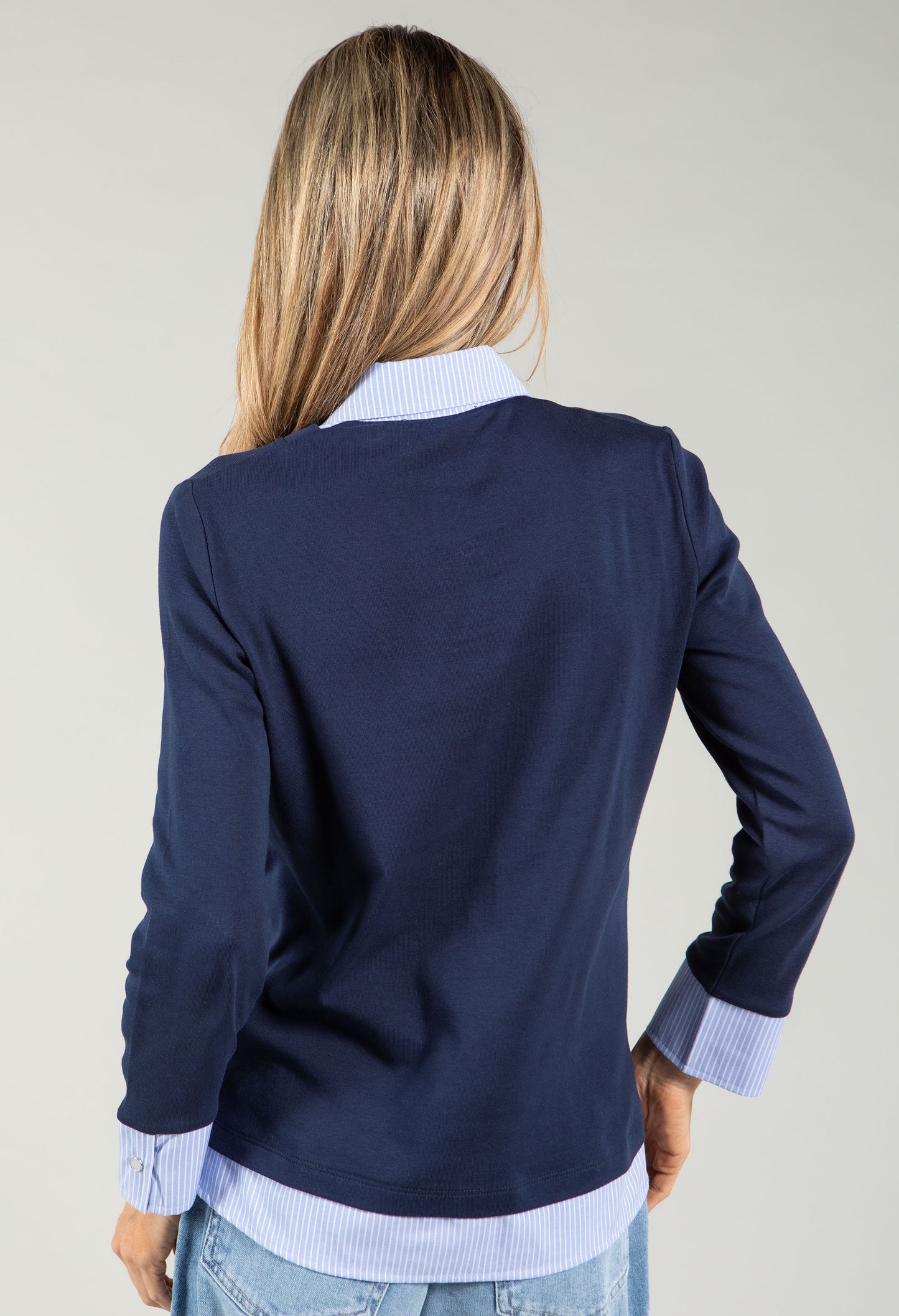 2 in 1 Pinstripe Shirt Top