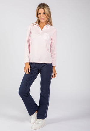 3/4 Sleeve Polo Top