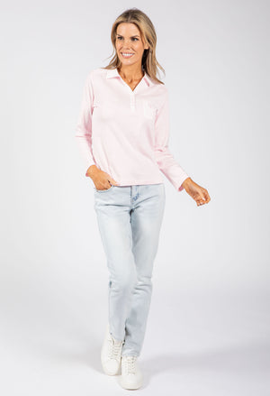 3/4 Sleeve Polo Top