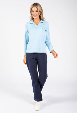 3/4 Sleeve Polo Top